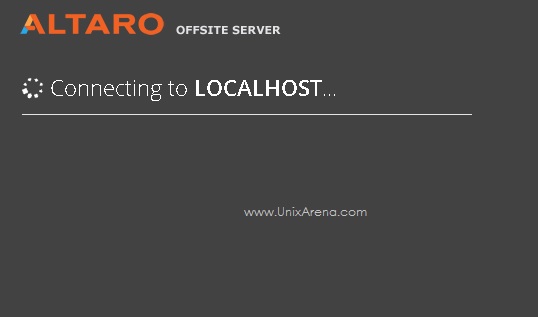 Connecting to Localhost - Altaro VM backup