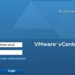 VMware vCenter server 6.5 - Login page