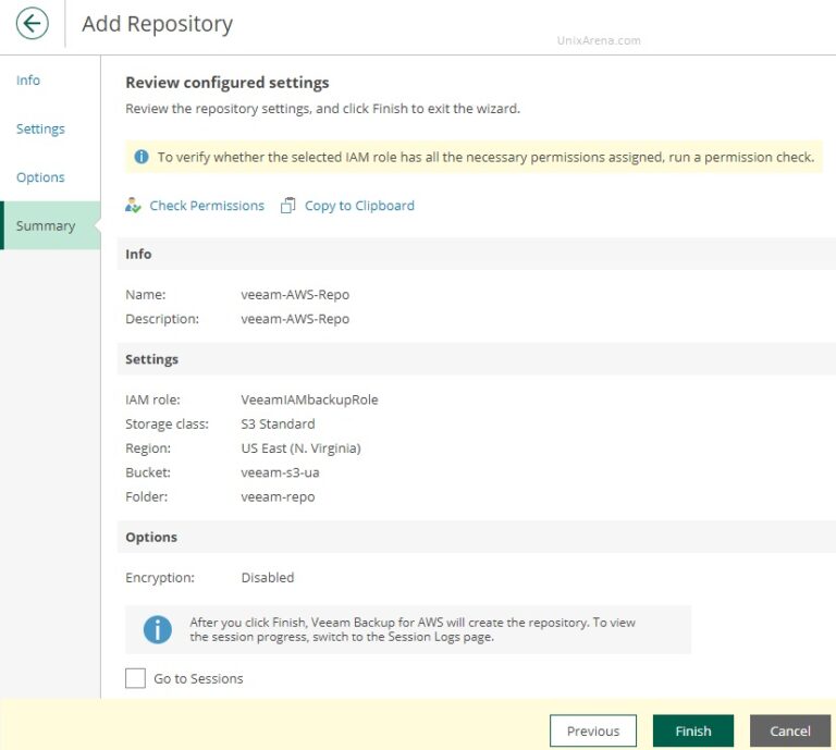 How to create veeam Backup Repository ? Veeam Backup for AWS - UnixArena